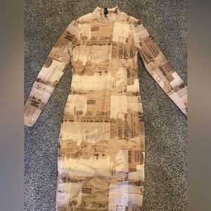 Women’s long sleeve dress from Forever 21 size Large in the color tan/ brown